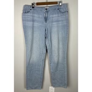 J. Jill Denim Boyfriend Relaxed Leg Light Wash Jeans Size 16 Tall Women’s